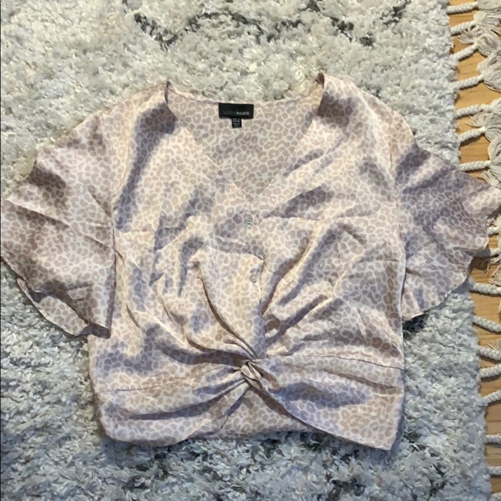 Cheetah print blouse